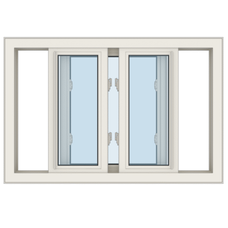 Három toló paneles ablak 1/4-es toló panelekkel